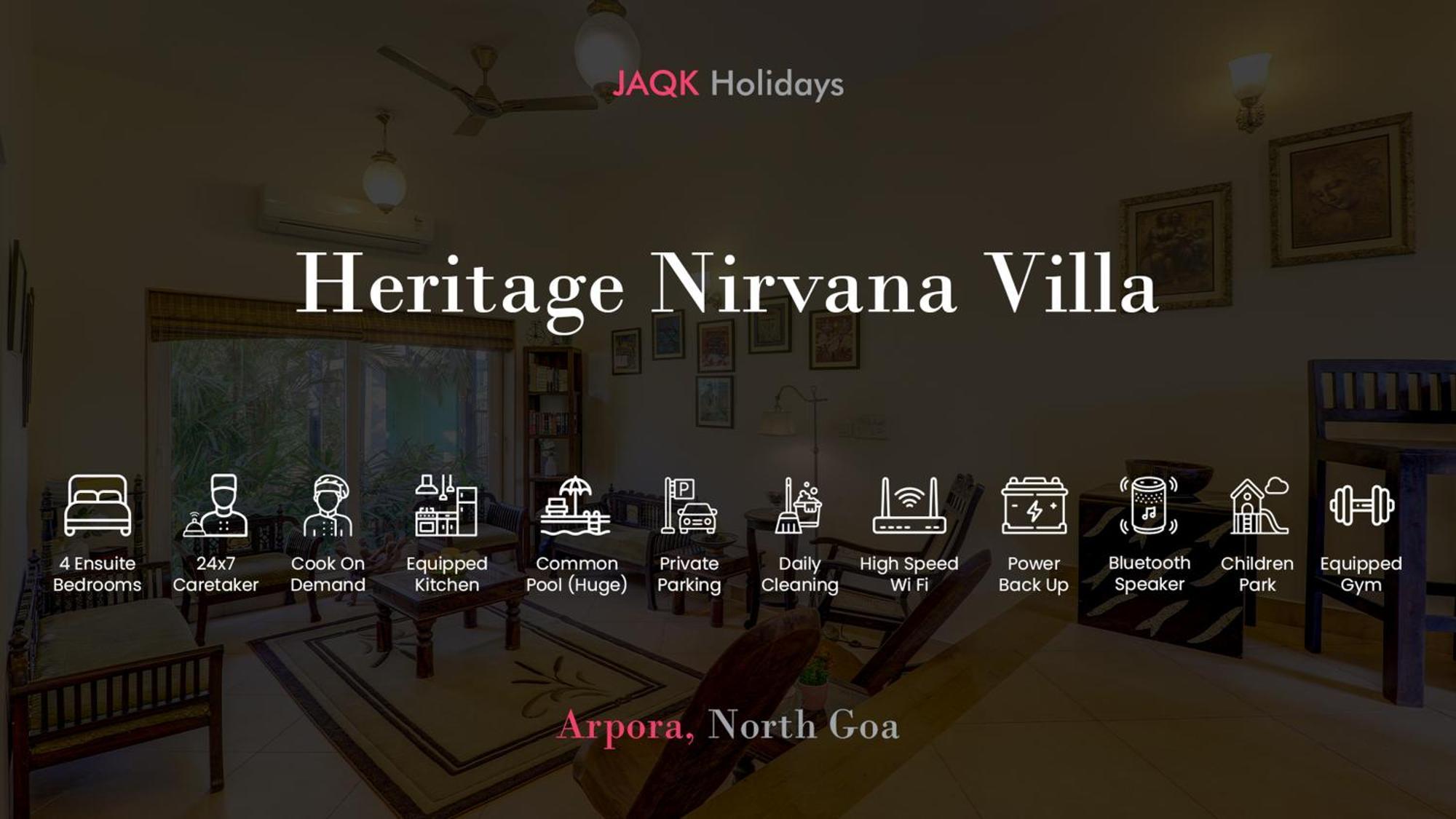Heritage Nirvana Villa - 4Bhk, Goa Calangute Luaran gambar